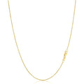 14k Gold Box Chain Necklace with Lobster Claw Clasp C970