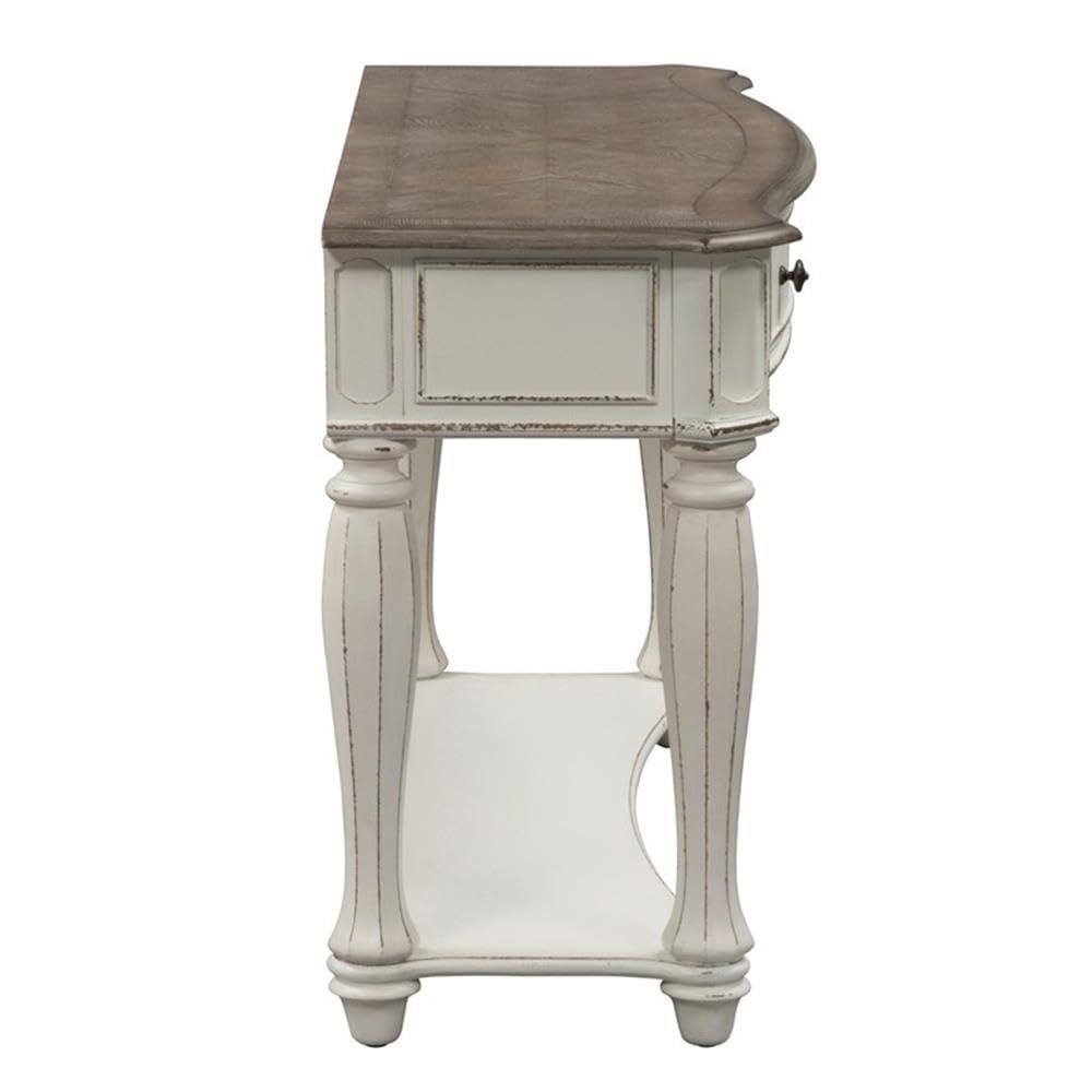 Antique White Wood Sofa Table with 1 Drawer and 1 Shelf T8075