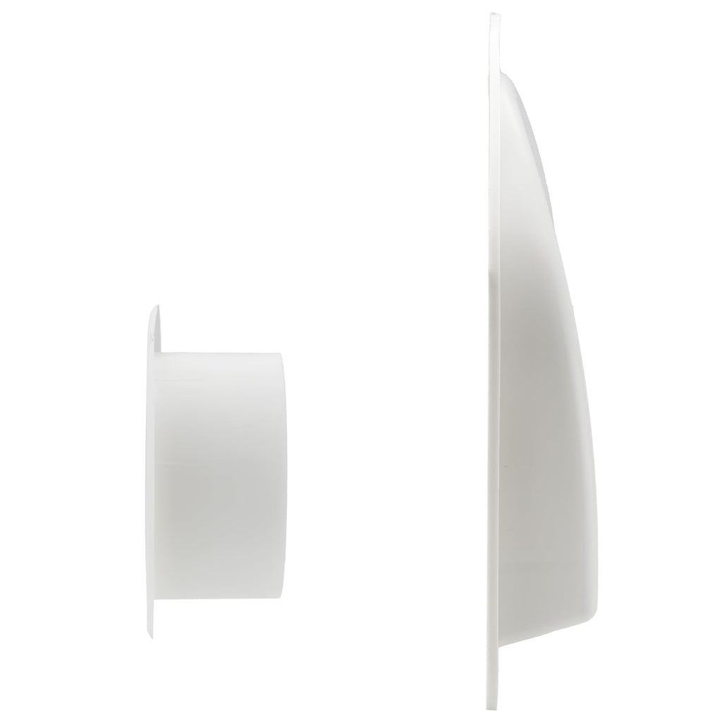 White Trailer Exterior Vent Cowl with Grill 2 Pack H3624