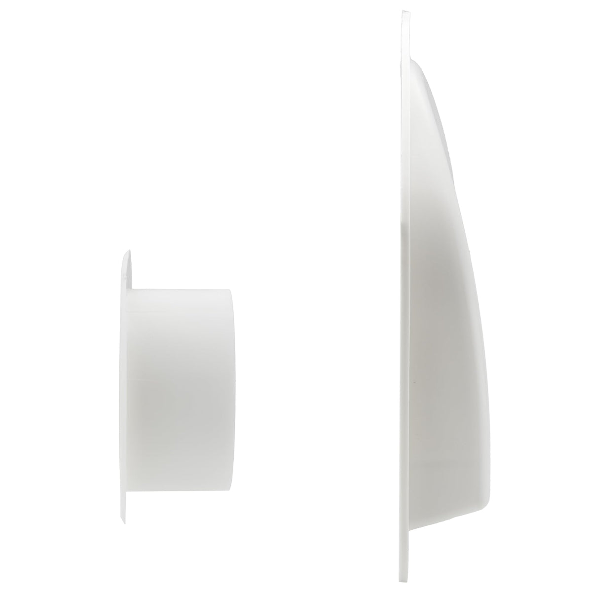 White Trailer Exterior Vent Cowl with Grill 2 Pack H3624