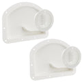 White Trailer Exterior Vent Cowl with Grill 2 Pack H3624