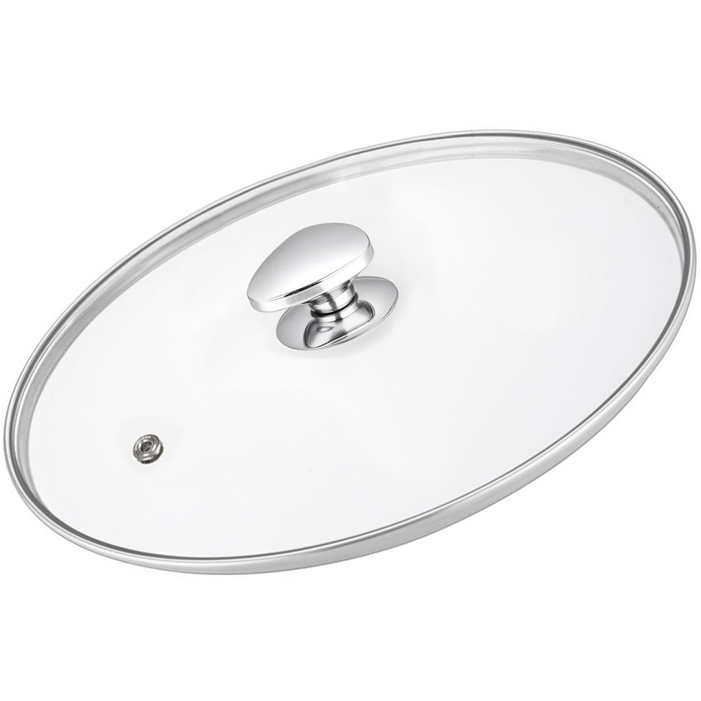 14 Inch Clear Tempered Glass Lid with Vent D505