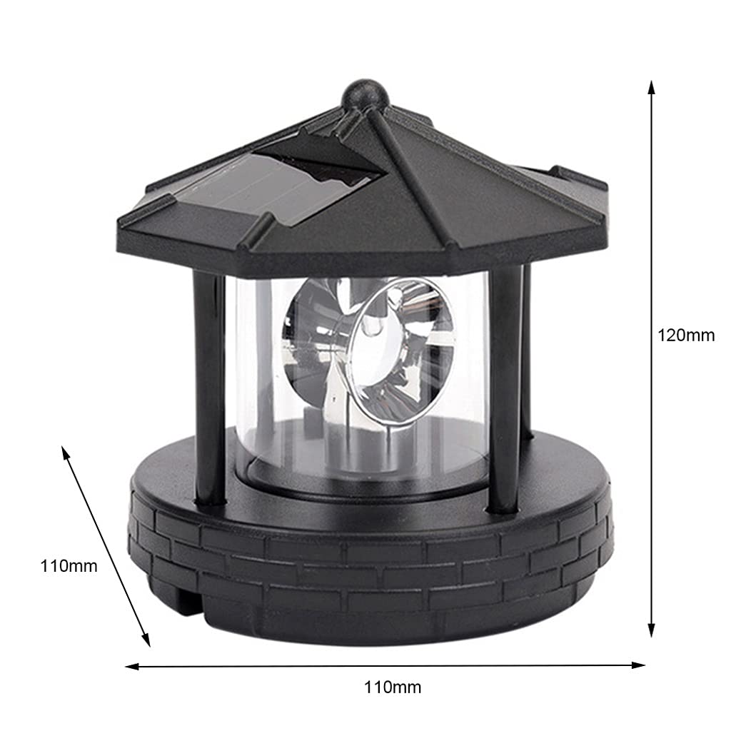 2 Pieces Solar Powered Lighthouse Shape Light D400