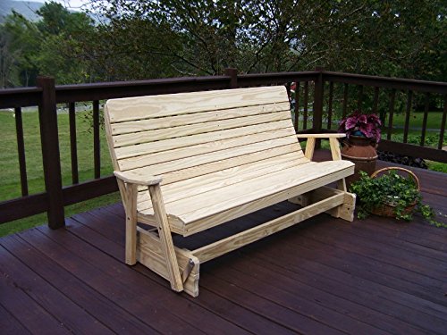 4' Pine Highback Patio Glider Bench L88724