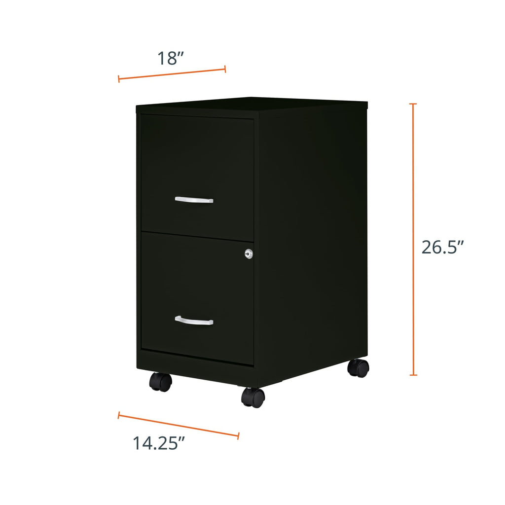 2-Drawer Mobile File Cabinet, Black Z7709