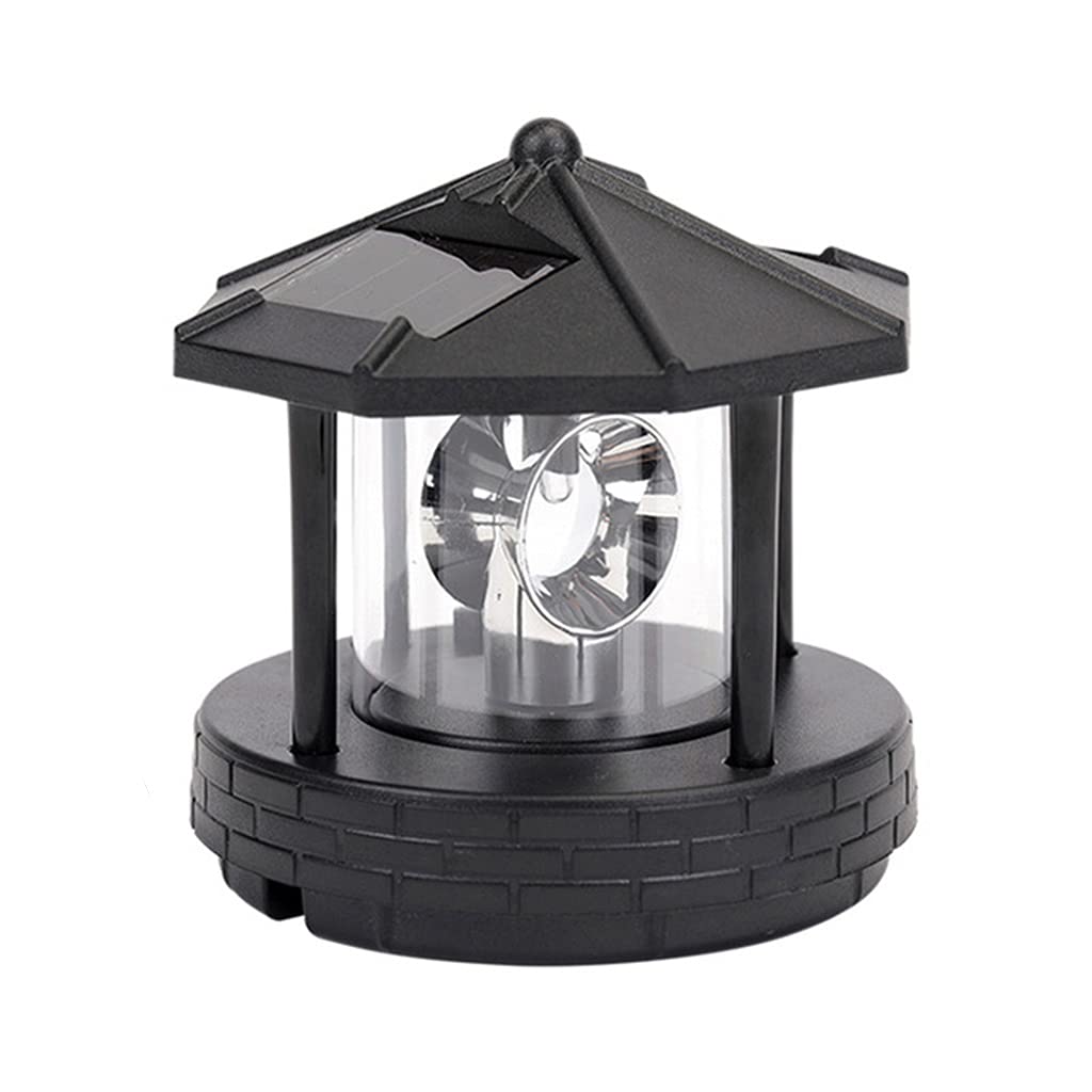 2 Pieces Solar Powered Lighthouse Shape Light D400