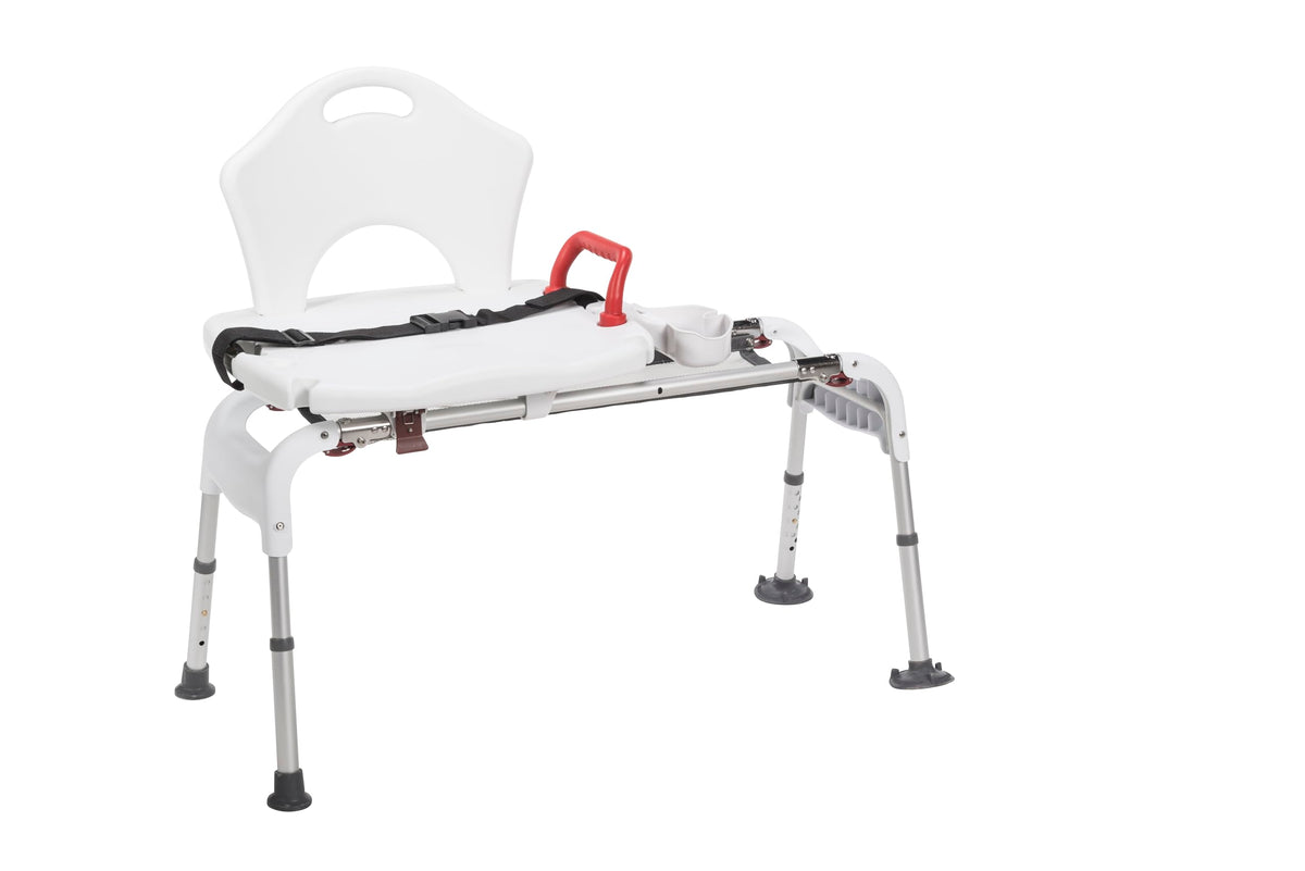 Adjustable Height Sliding Bathtub Transfer Bench Shower Chair Q541862