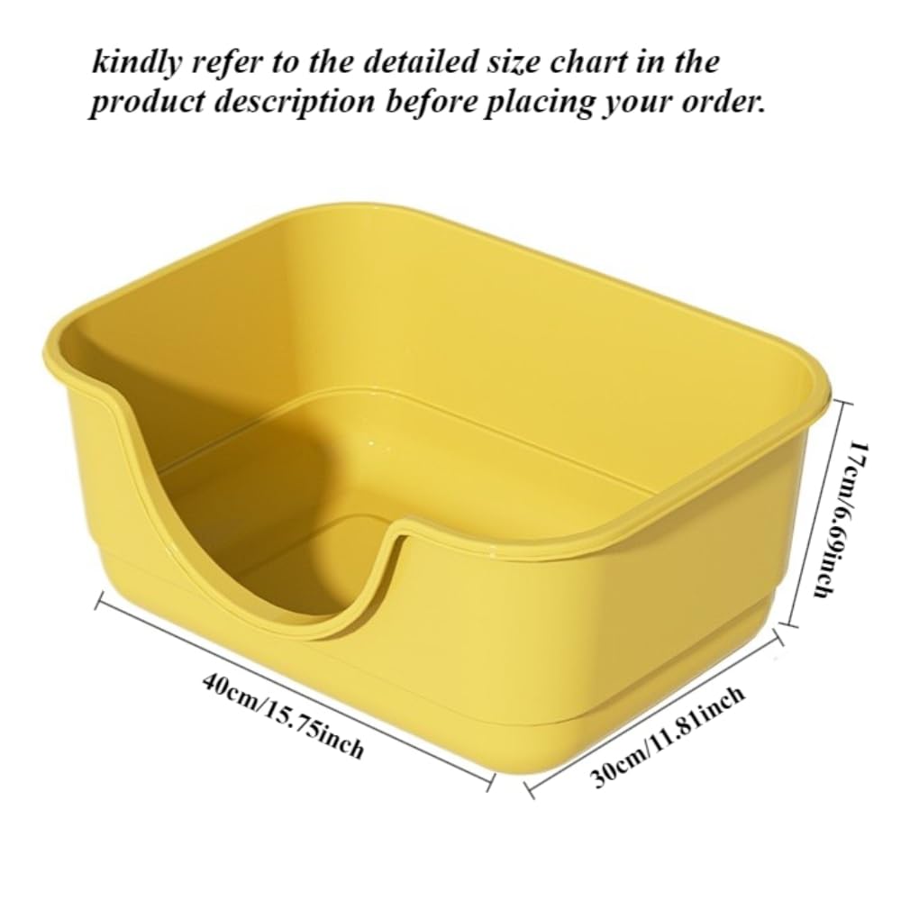 Semi Enclosed Cat Litter Box with High Sides & Low Entry I249055