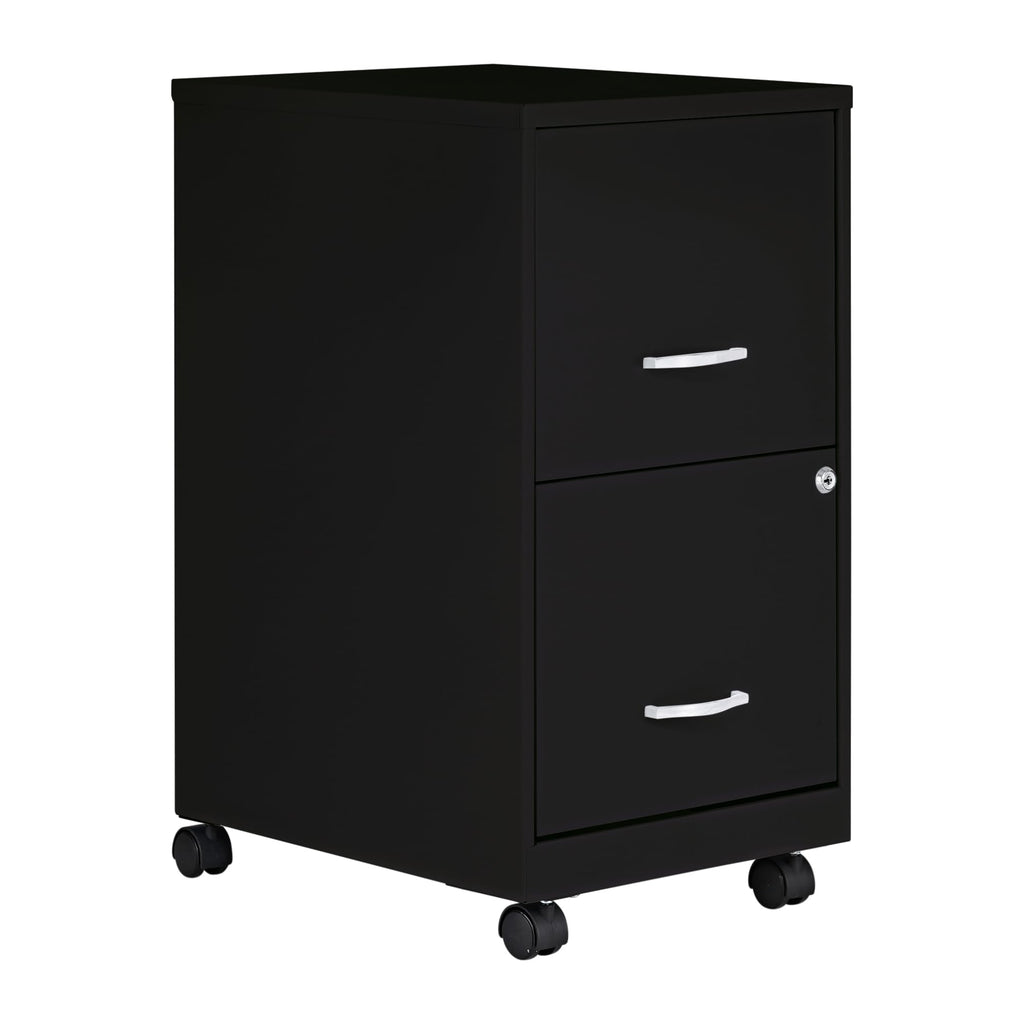 2-Drawer Mobile File Cabinet, Black Z7709