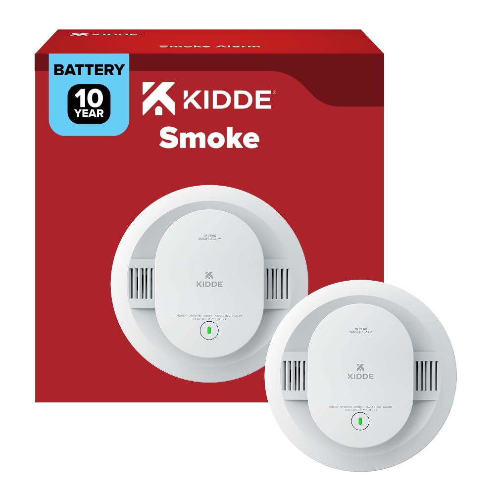Smoke Detector, 10-Year Battery Powered, 85 dB Alarm, 1 Pack C33232