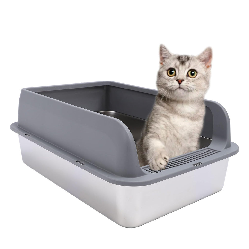 Stainless Steel Enclosed Litter Box with Lid O279