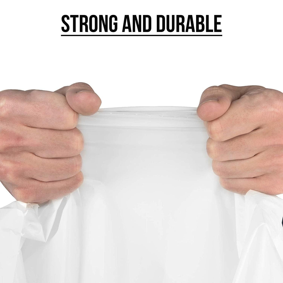 55 Gallon Clear Heavy Duty Contractor Bags with Flap Ties, Pack of 40 G99954