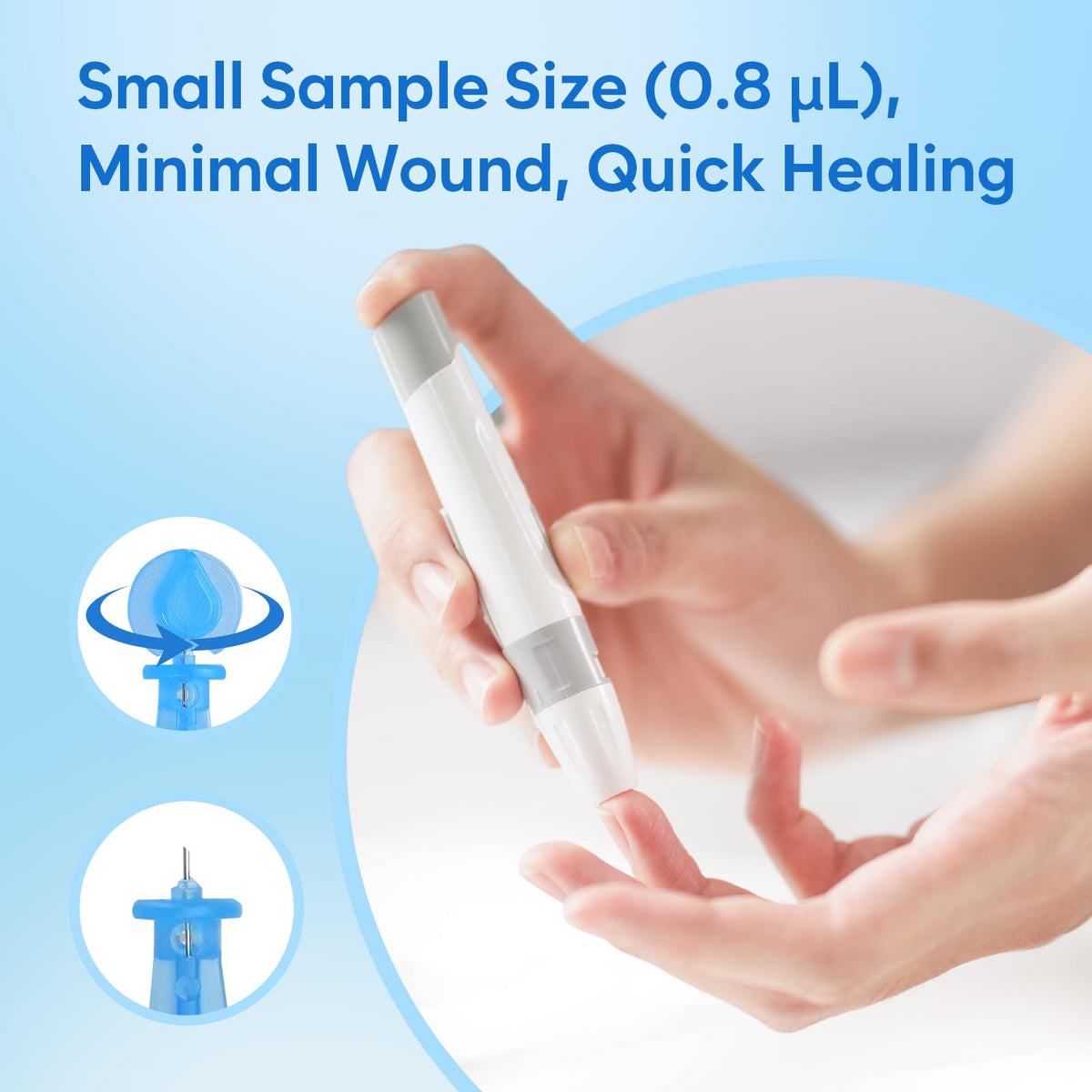 Wireless Glucose Monitor Kit, 100-Strip Blood Sugar Testing Kit Z5560