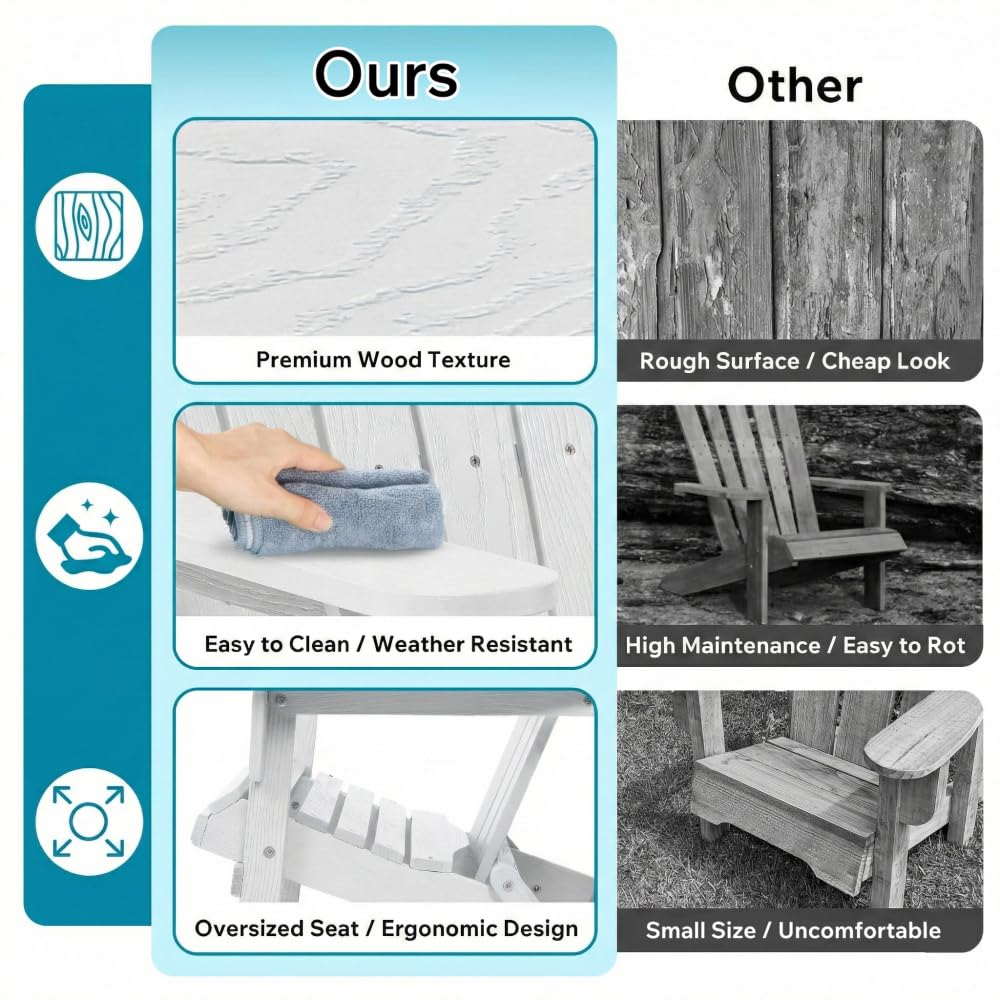 Folding Wooden Adirondack Chair U4542