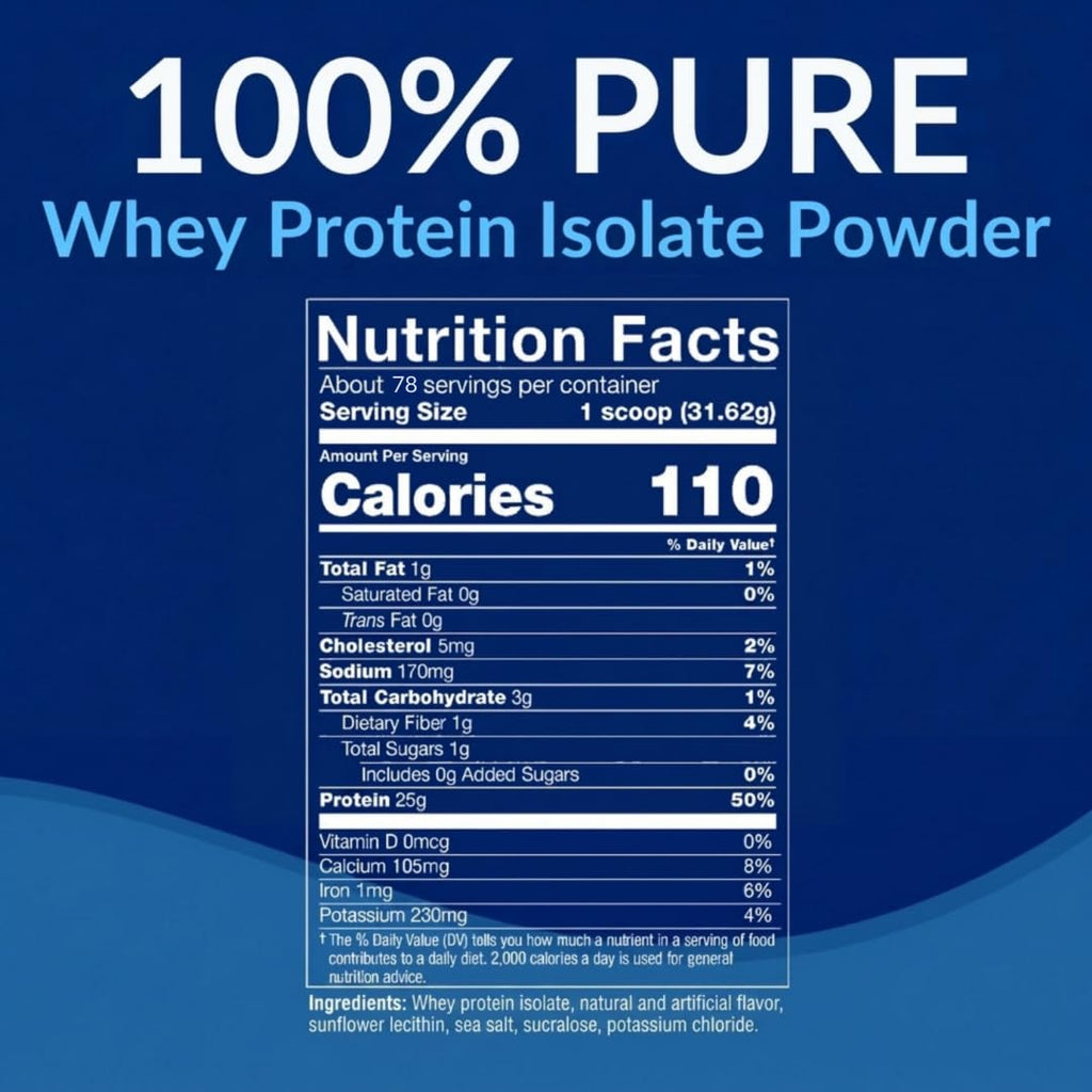 Whey Protein Isolate Powder, French Vanilla, 5 lb G237631