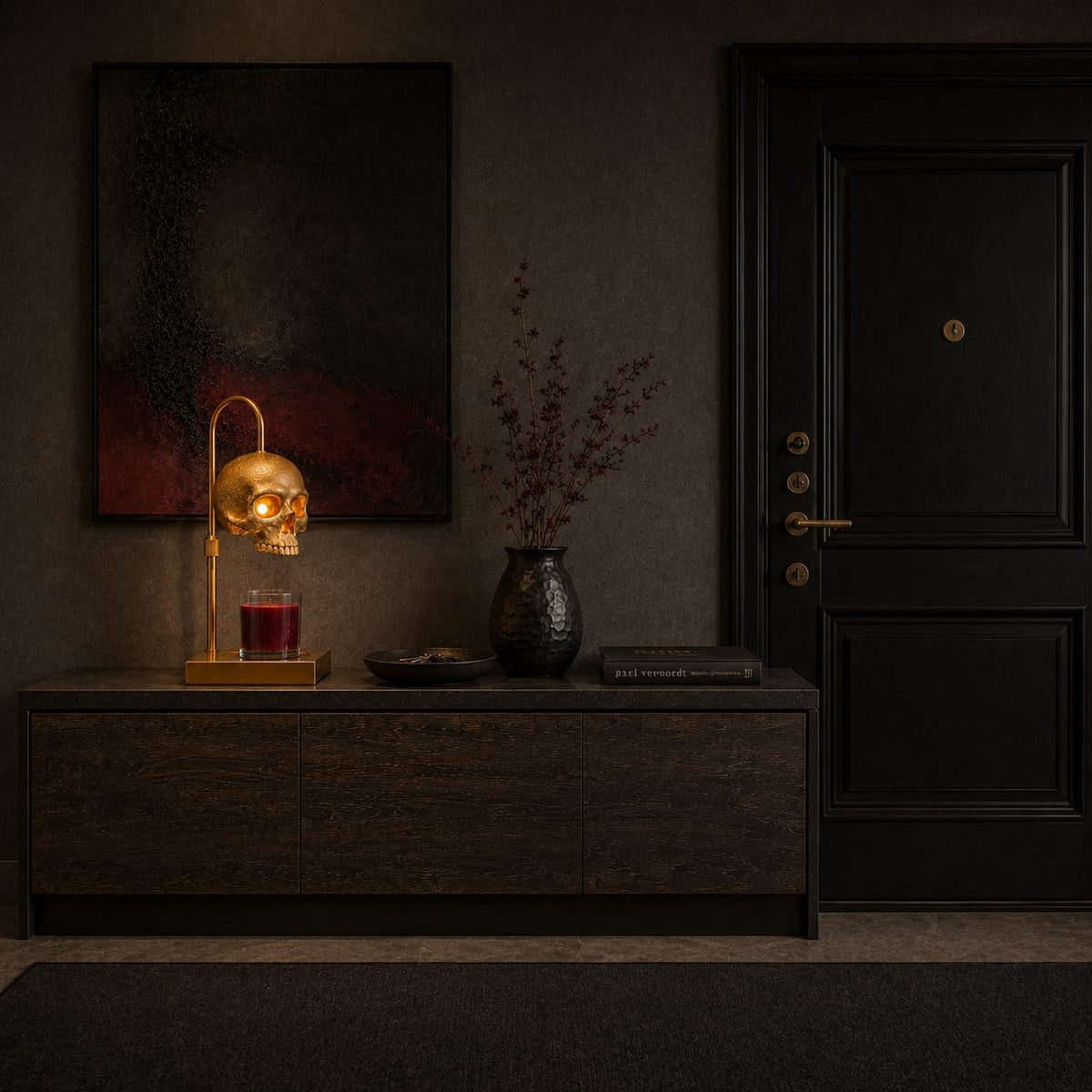 Skull Candle Warmer Lamp with Timer and Dimmer F2826