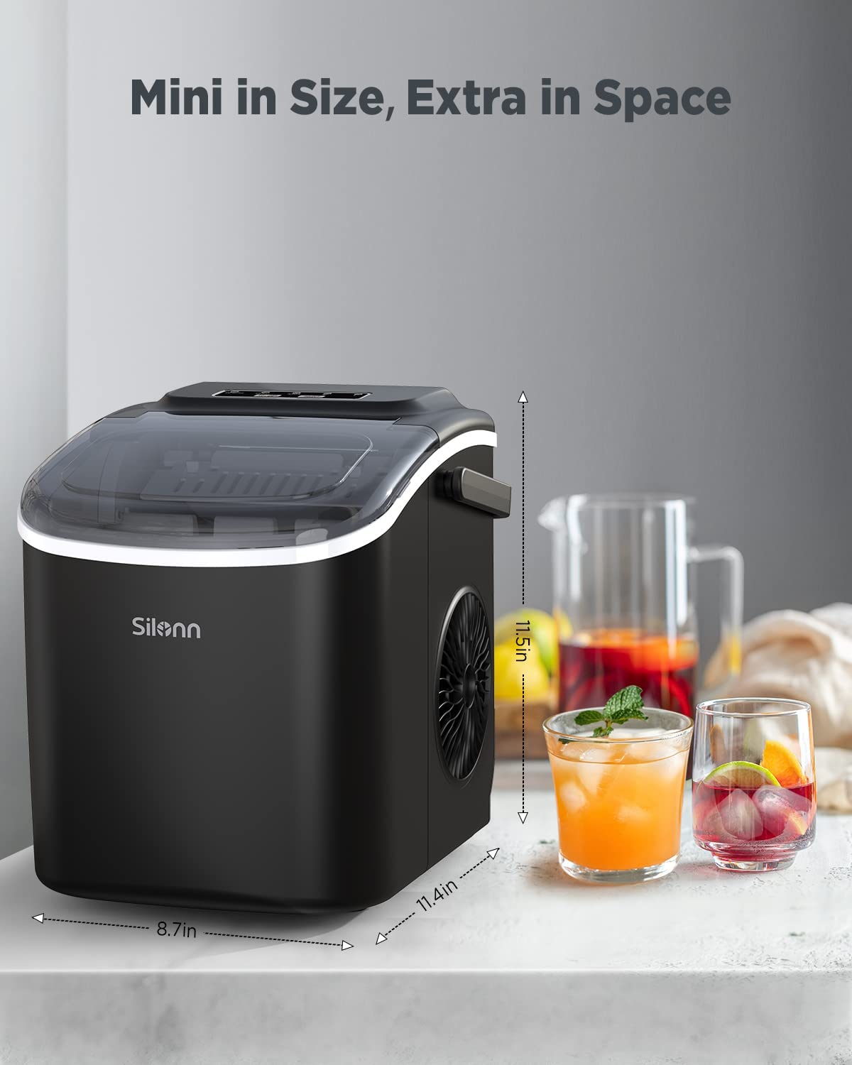 Black Countertop Ice Maker K299