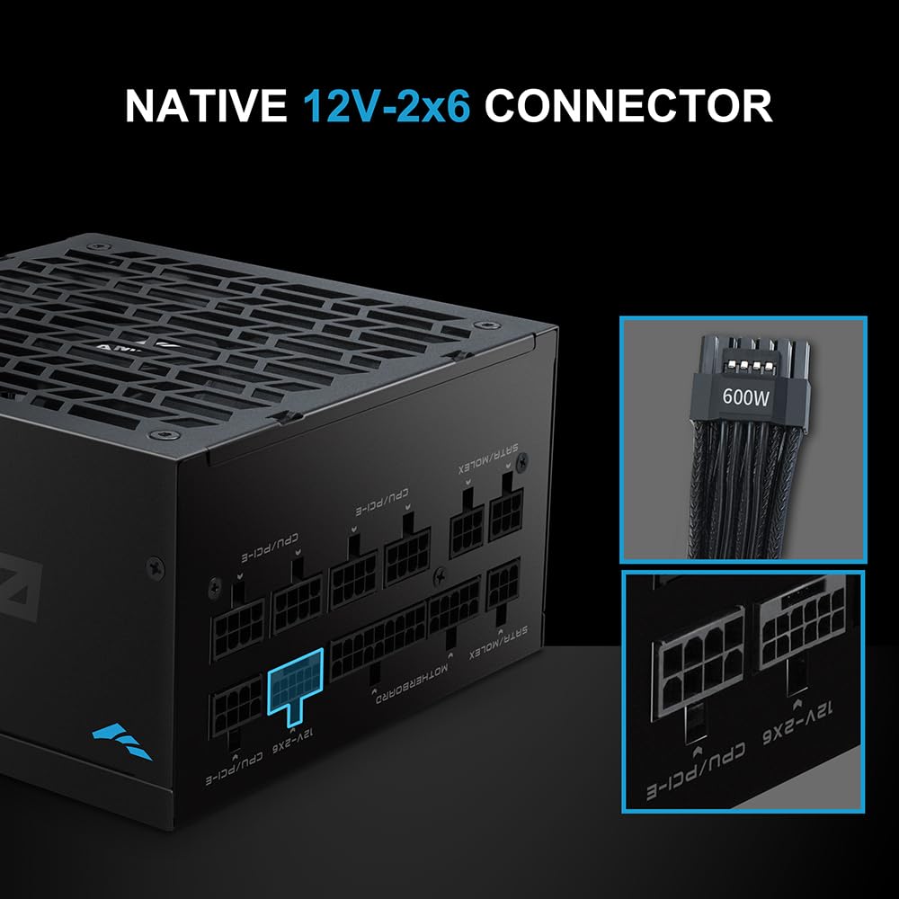 1000W Fully Modular ATX 3.1 Power Supply Black H657