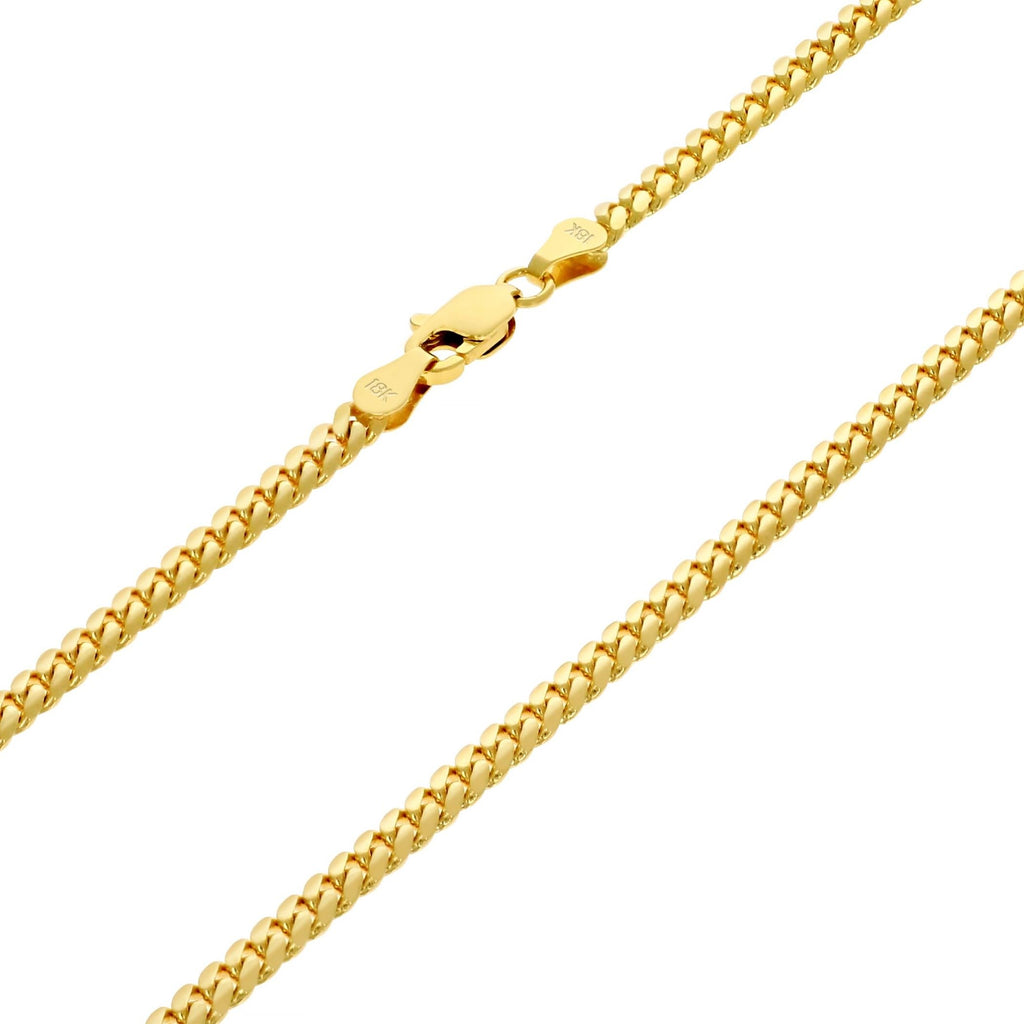 18k Yellow Gold Cuban Link Chain Necklace V9598