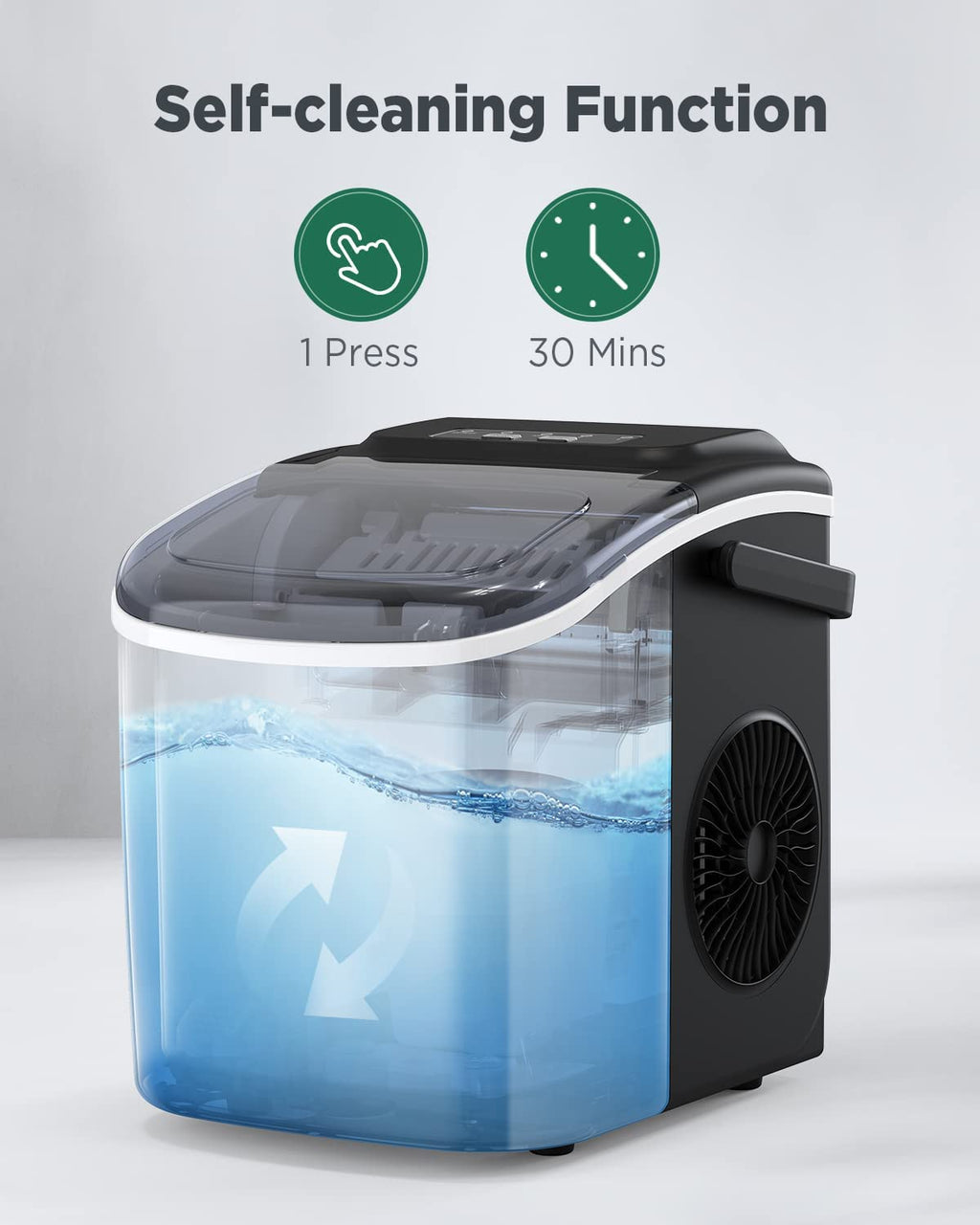 Black Countertop Ice Maker K299