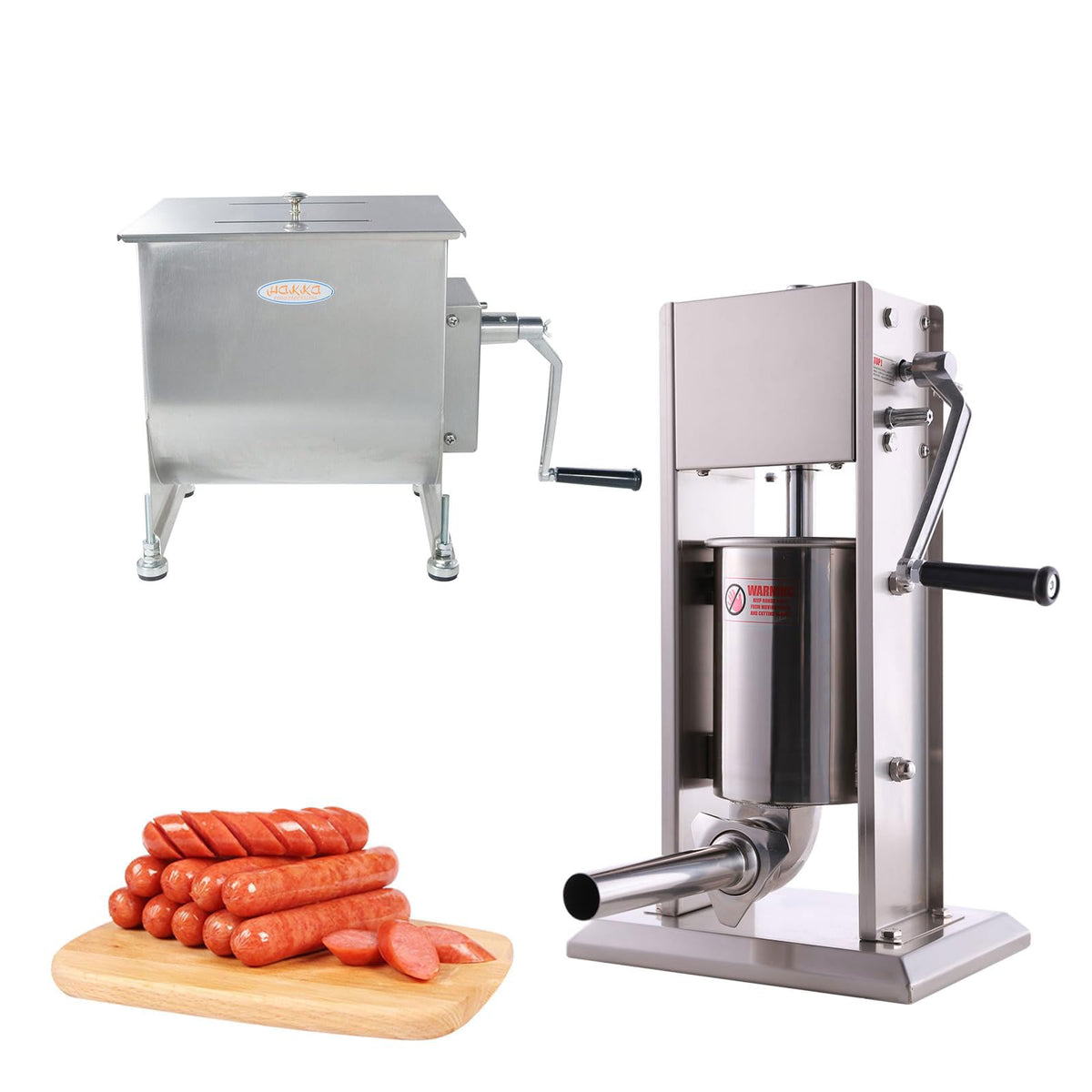 Stainless Steel Sausage Stuffer and Meat Mixer W8737