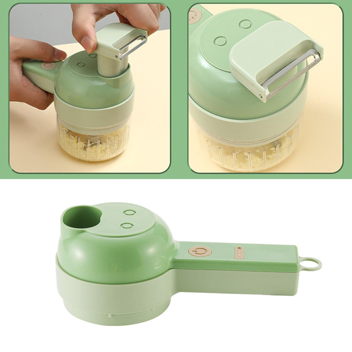 4 In 1 Cordless Electric Vegetable Cutter U160139