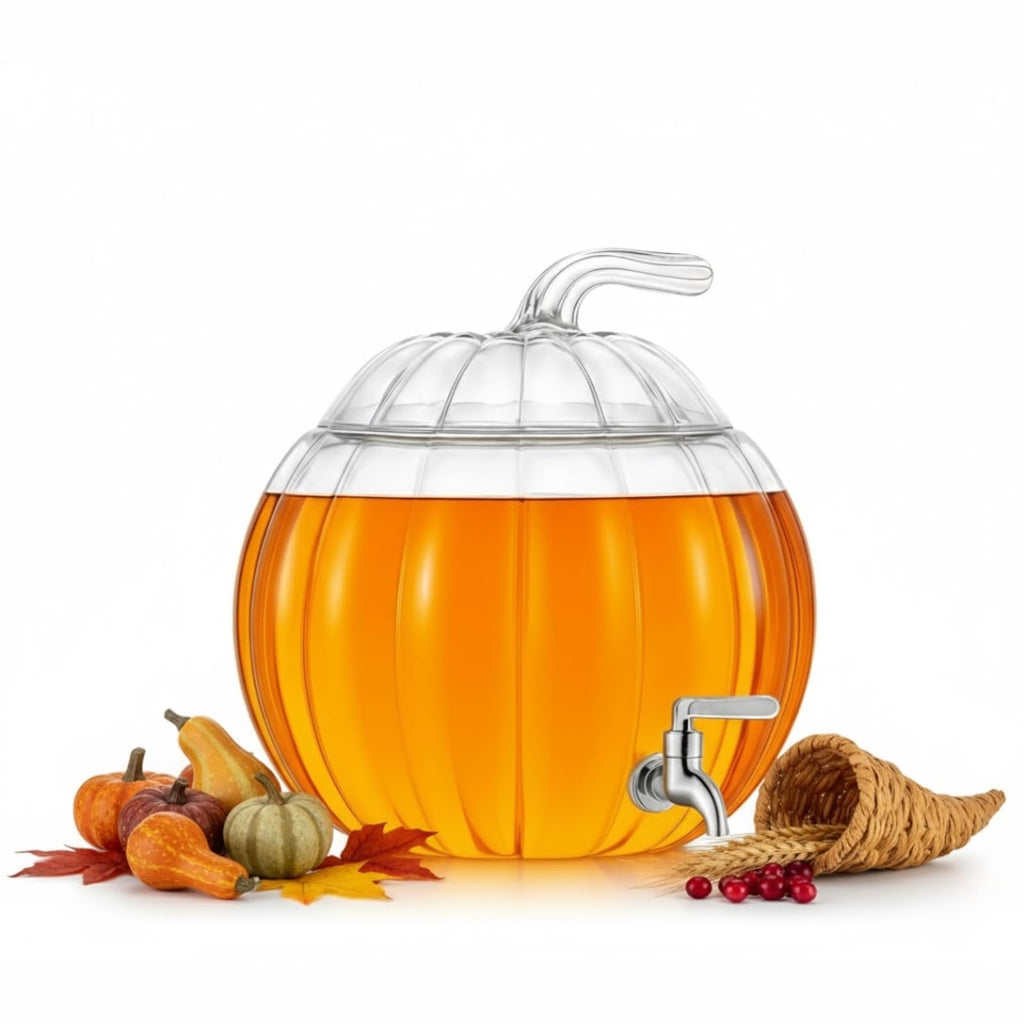 Glass Pumpkin Drink Dispenser 2 Gallon C645148