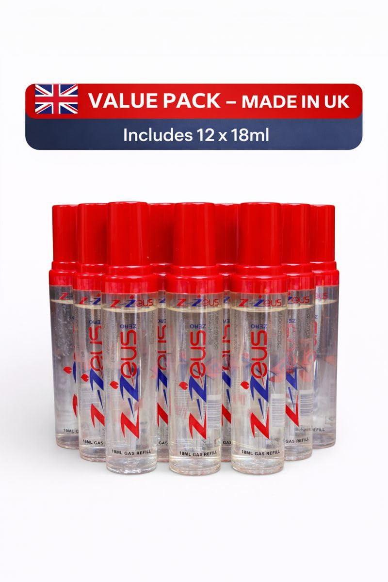Butane Gas Refill 18ml Pack of 12 Low Odor I8771