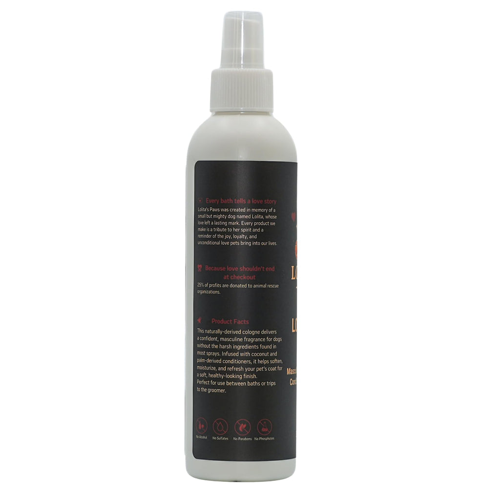 Masculine Dog Cologne Deodorizing Pet Spray 8 oz Y229