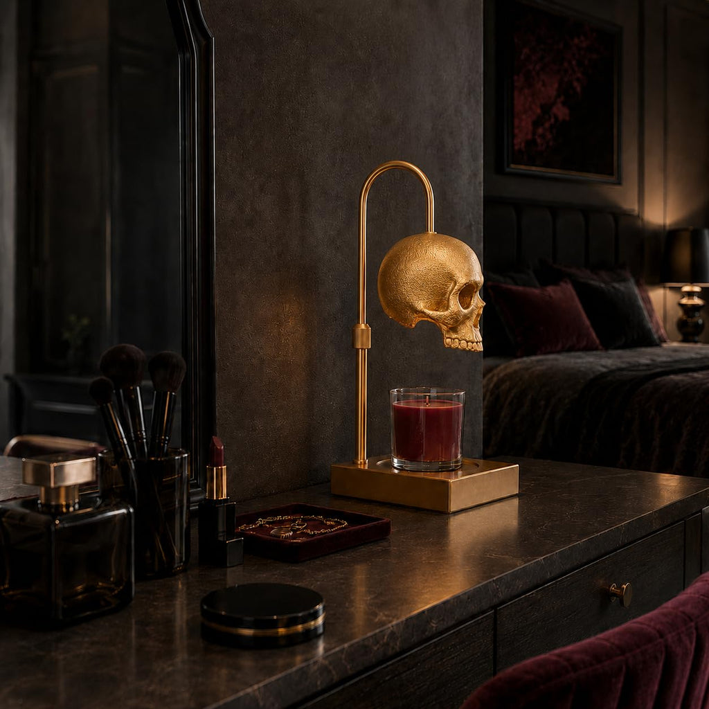 Skull Candle Warmer Lamp with Timer and Dimmer F2826