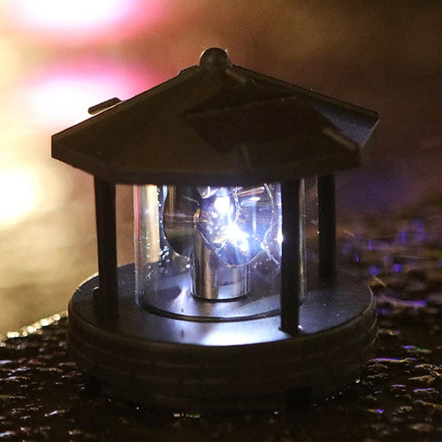 2 Pieces Solar Powered Lighthouse Shape Light D400