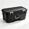 Black 22 Gal Wheeled Polypropylene Storage Trunk F2219