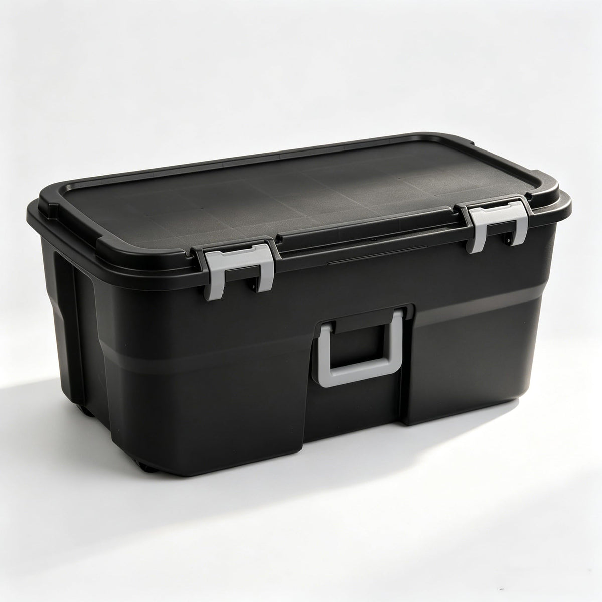 Black 22 Gal Wheeled Polypropylene Storage Trunk F2219