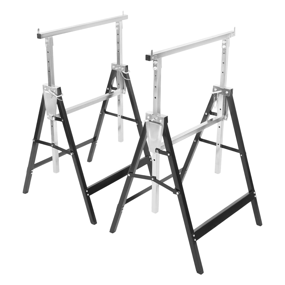 2-Pack Folding Saw Horses Height Adjustable Steel Construction K452