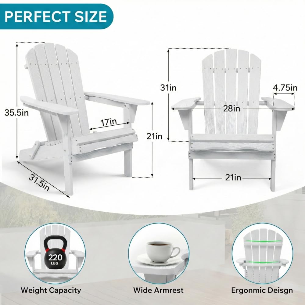 Folding Wooden Adirondack Chair U4542