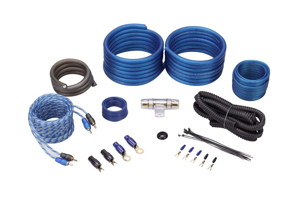 10in 1600W Slim Shallow Car Subwoofers with Mono Amplifier and Wire Kit A156