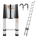 20.3ft Aluminum Telescoping Ladder with Hooks N123