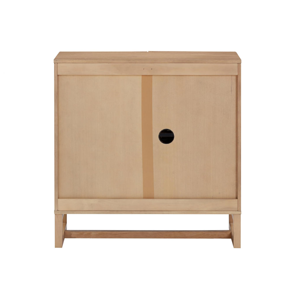 Mid-Century Modern Wood Storage Cabinet with Doors F9078