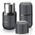 Electric Herb Grinder with Pollen Catcher 7.5" Grey T8497