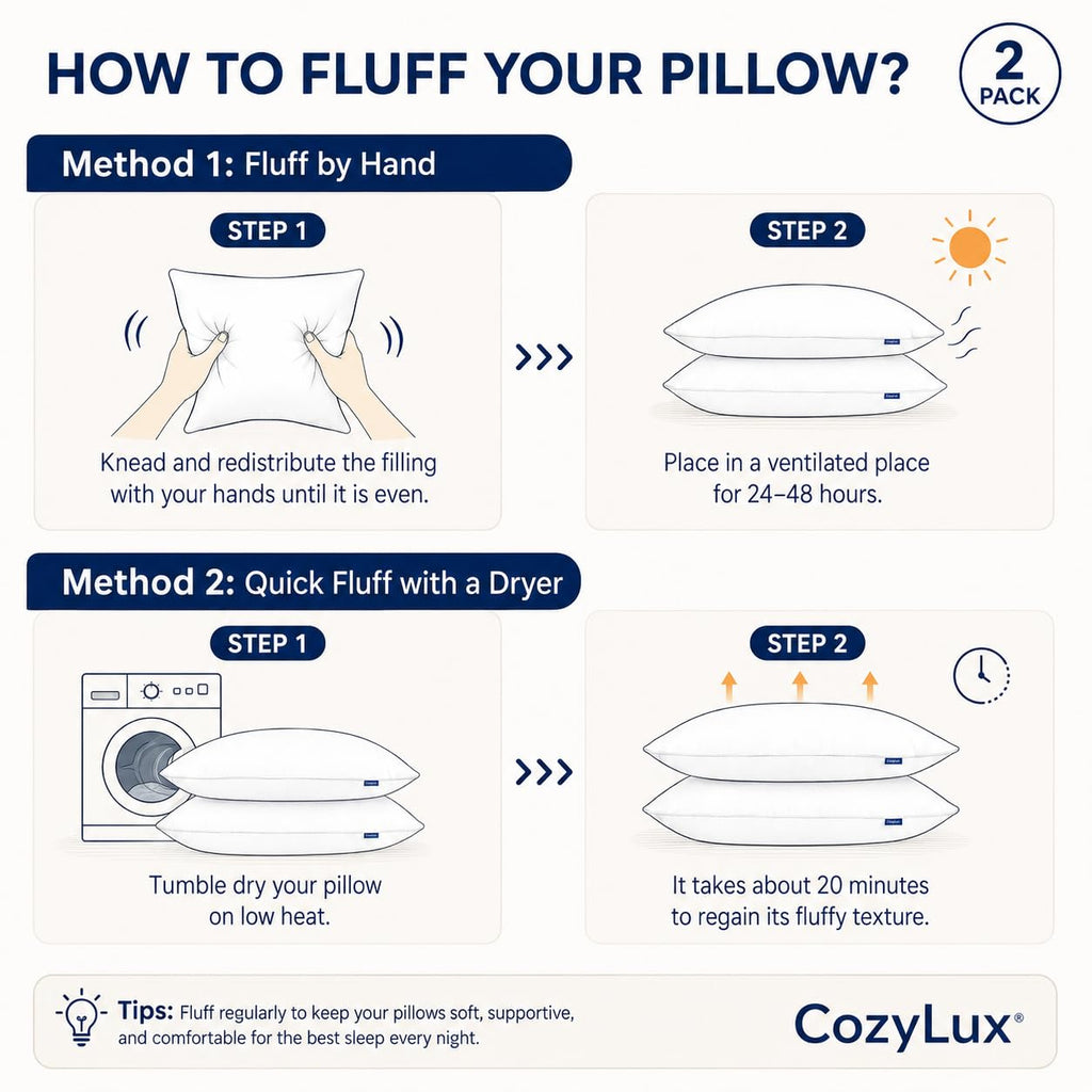 King Size Set of 2 Bed Pillows P6903