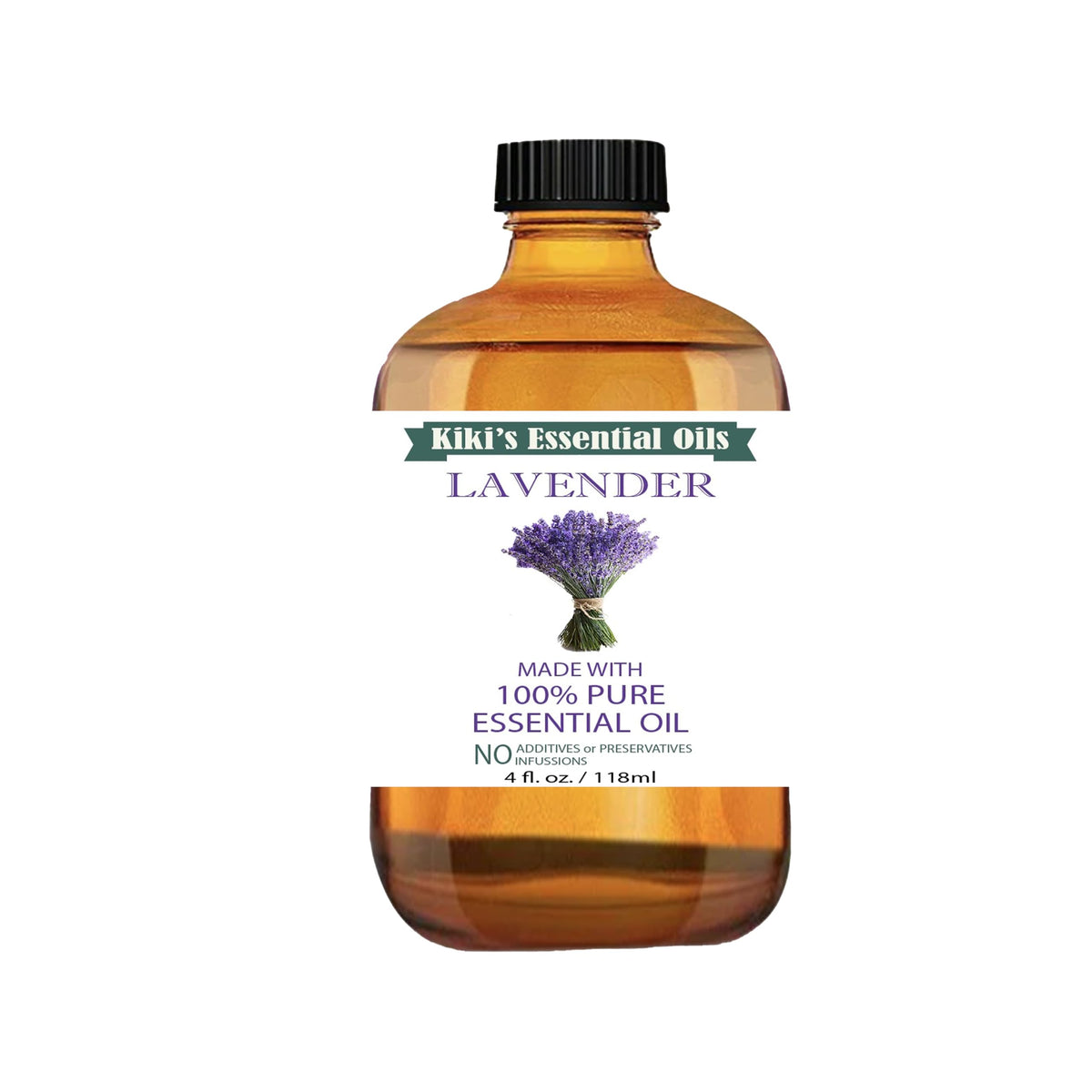 Lavender Essential Oil with Glass Dropper 4 Fl Oz W594487