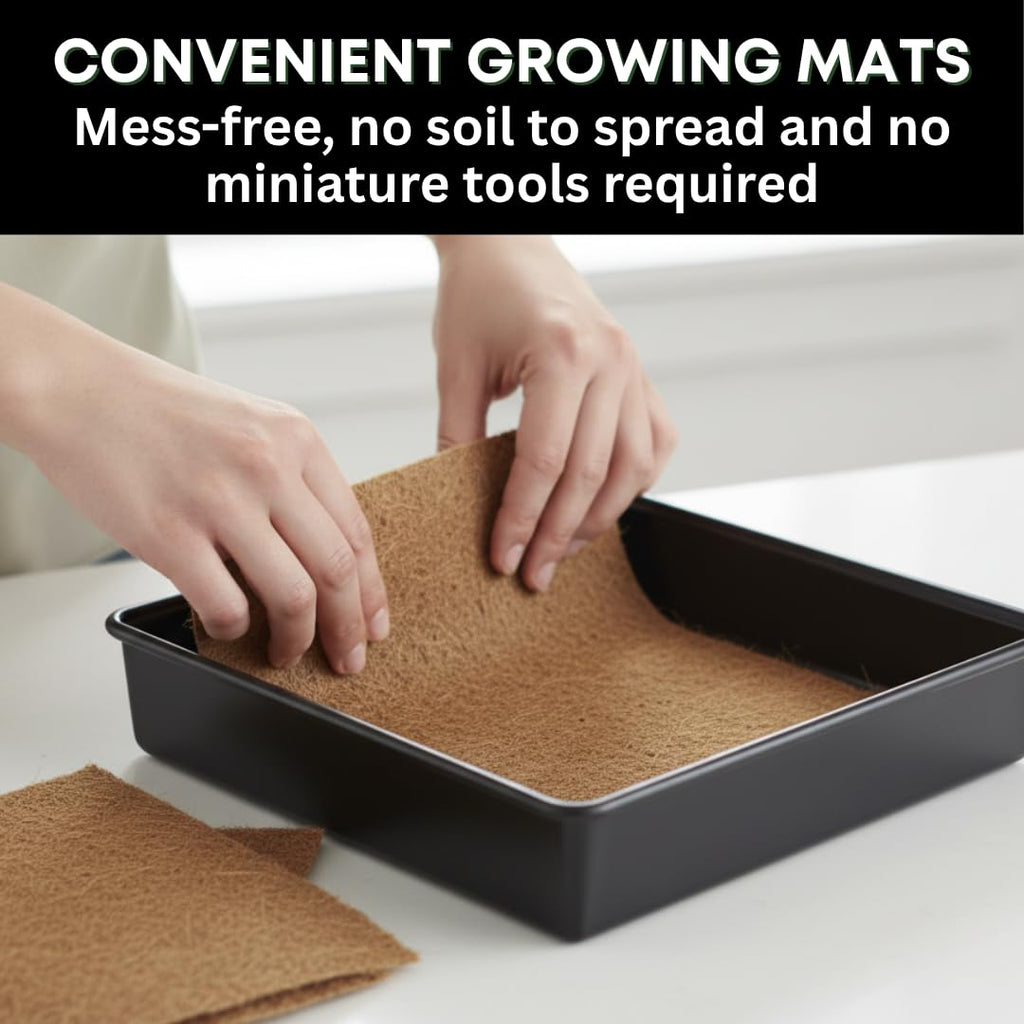 Cat Grass Growing Kit with Organic Seed and Jute Grow Mats U204087