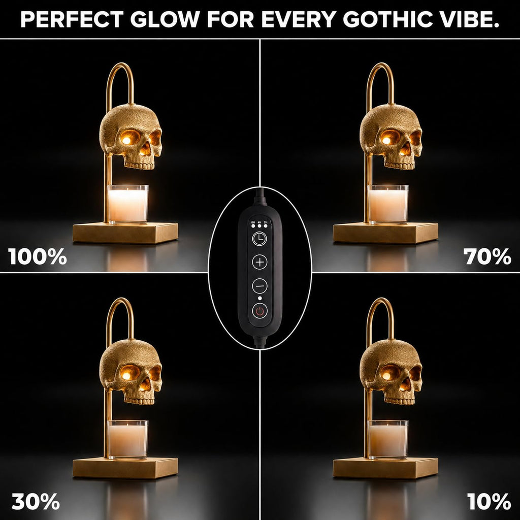 Skull Candle Warmer Lamp with Timer and Dimmer F2826
