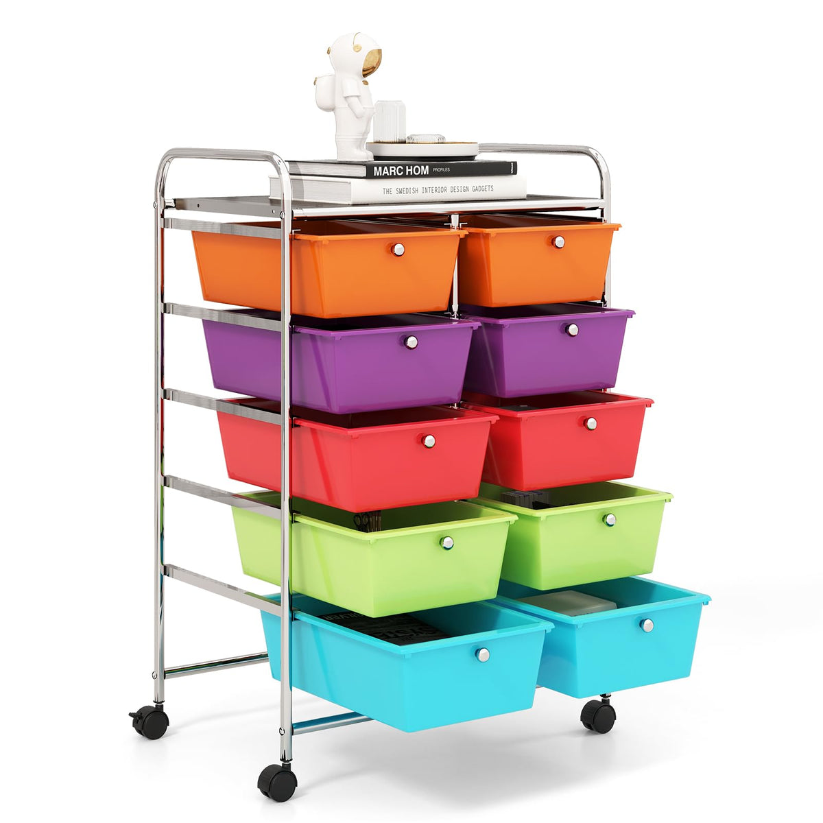 10 Drawer Rolling Storage Cart R5794