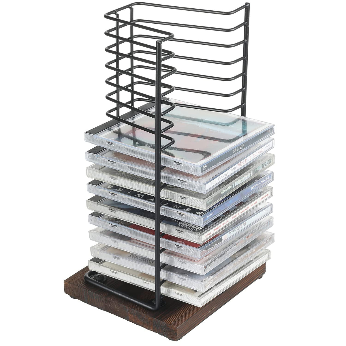Black Metal CD Storage Rack J43089