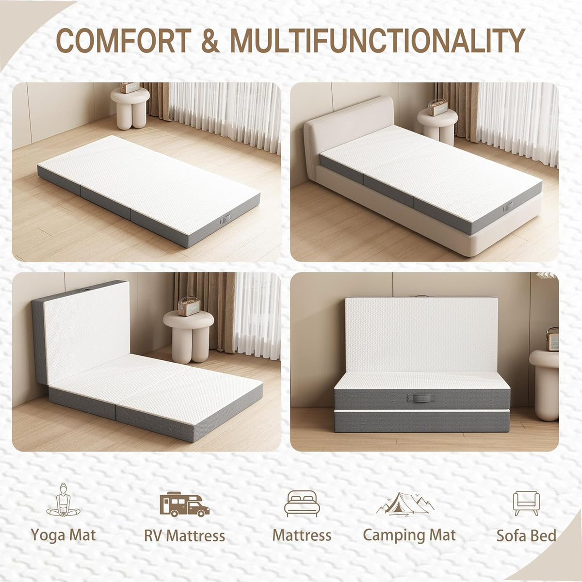6 Inch Tri-Fold Mattress Topper B25143