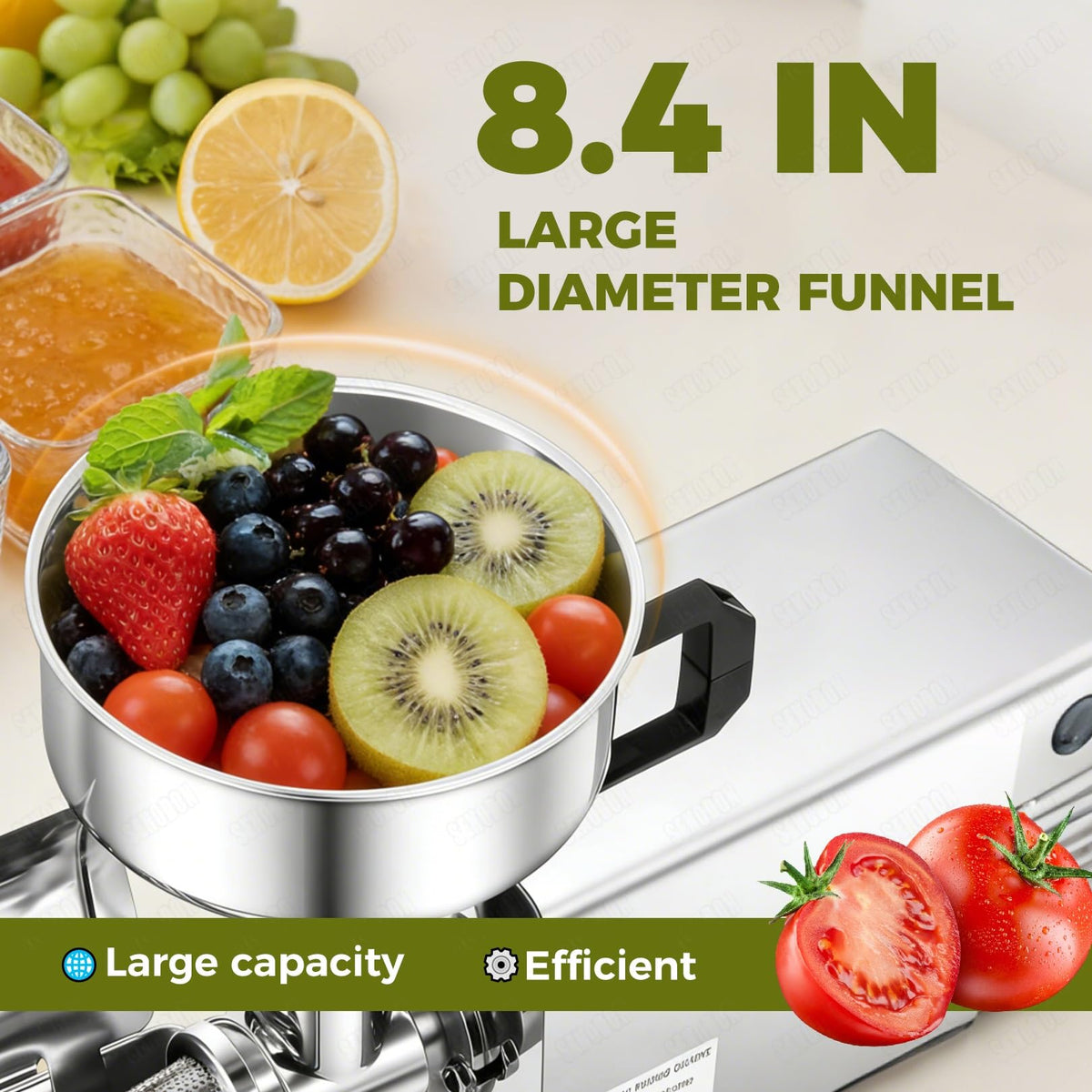 450W Metal Tomato Sauce Maker 8.5in Food-Grade Stainless Steel T72549
