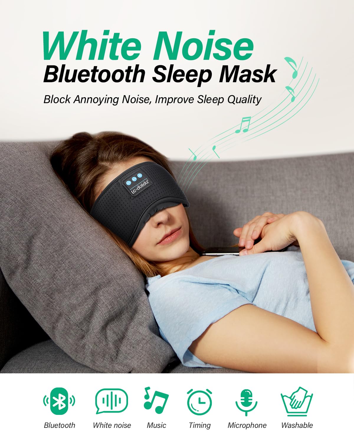 Bluetooth Sleep Mask with Headphones S27082
