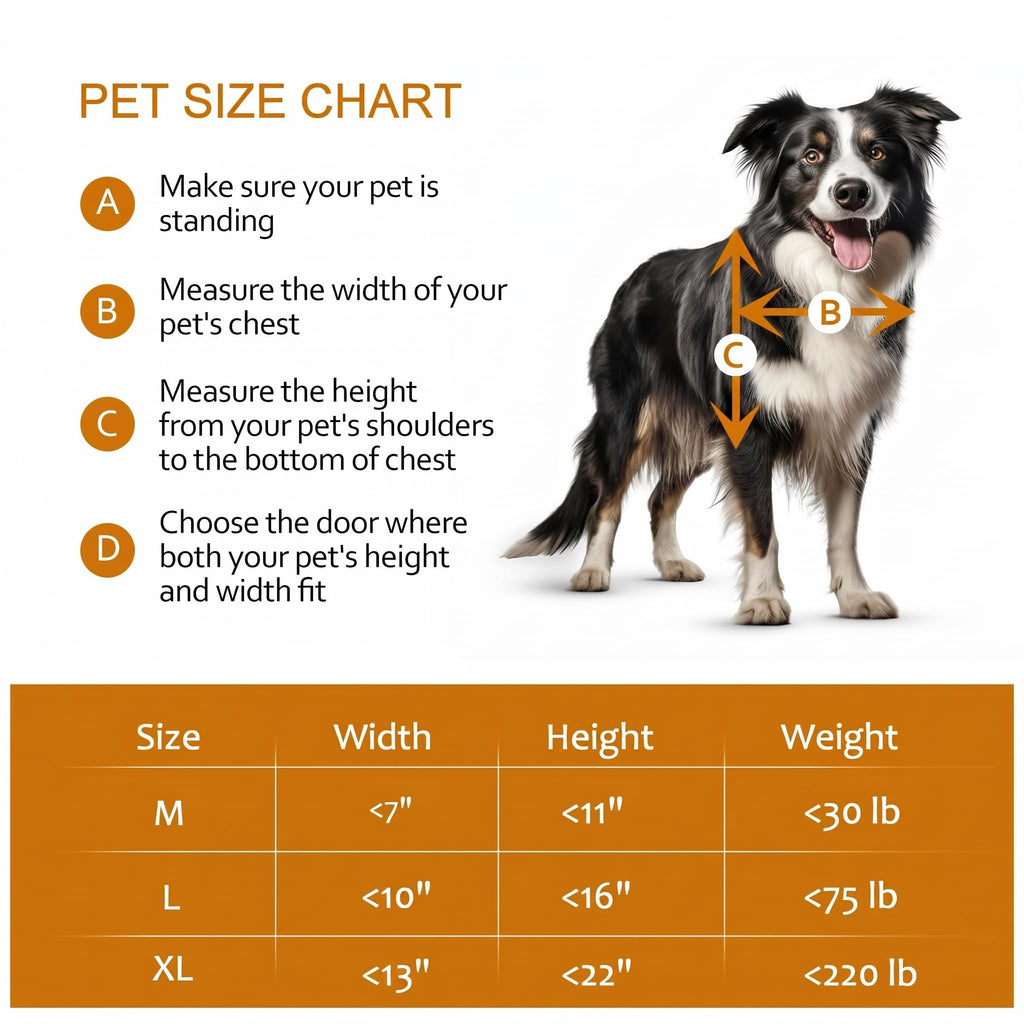 Adjustable Height Sliding Glass Door Dog Door B8881