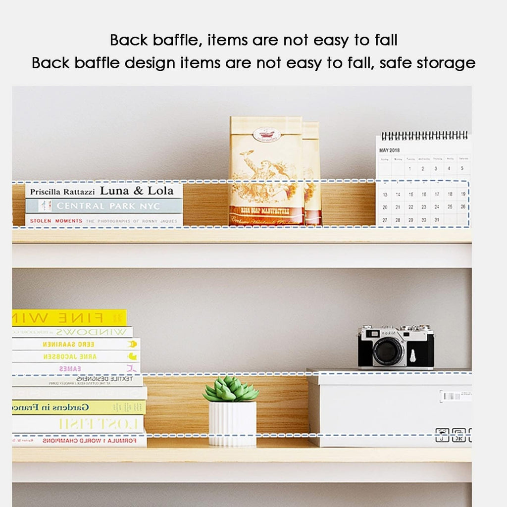 White 2-Tier Wood Desktop Bookshelf C3558
